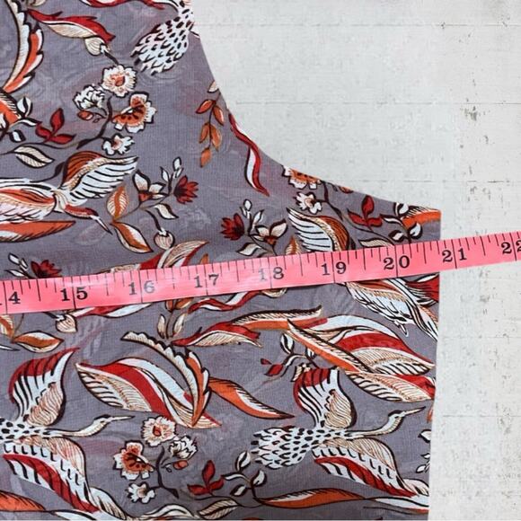 CAbi Good Luck Blouse Oriental Bird Sleeveless Blouse Style 3611 Size L Career - Picture 9 of 12